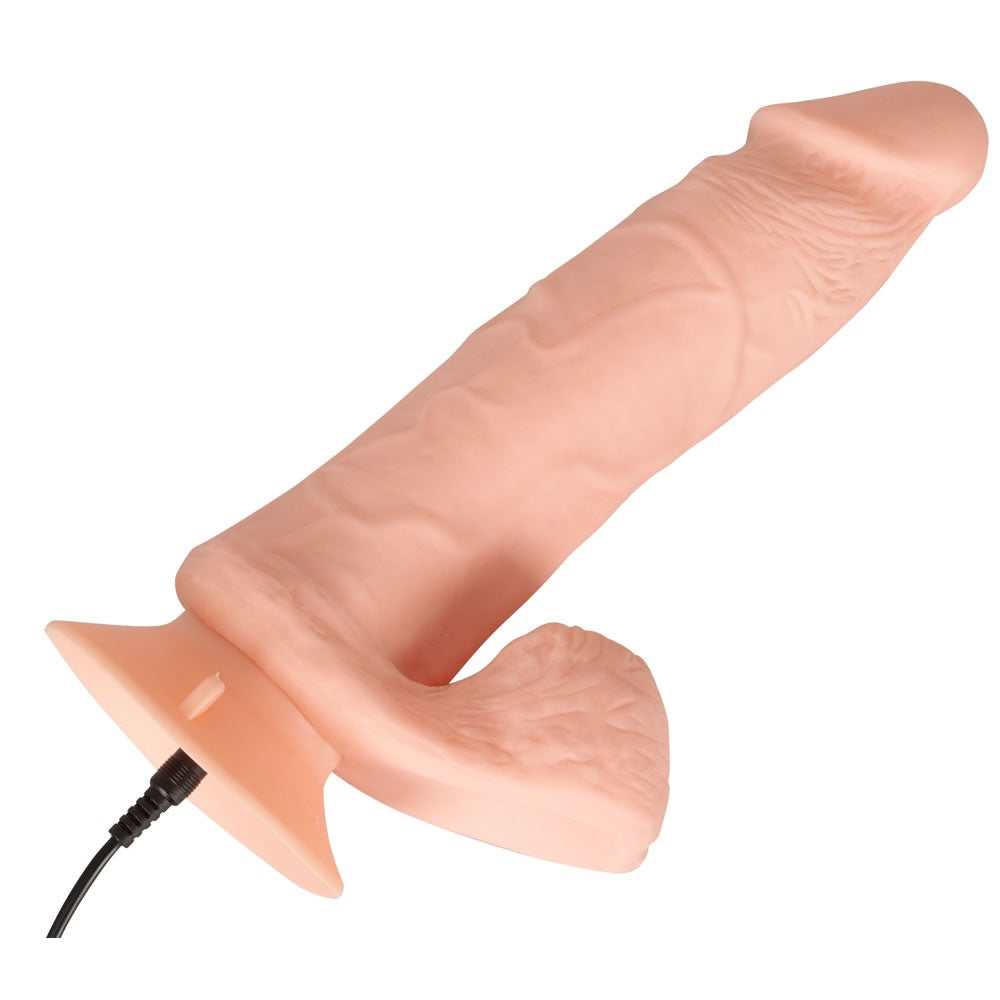 Nature Skin Naturlig Vibrator med Fjernbetjening og Sugekop